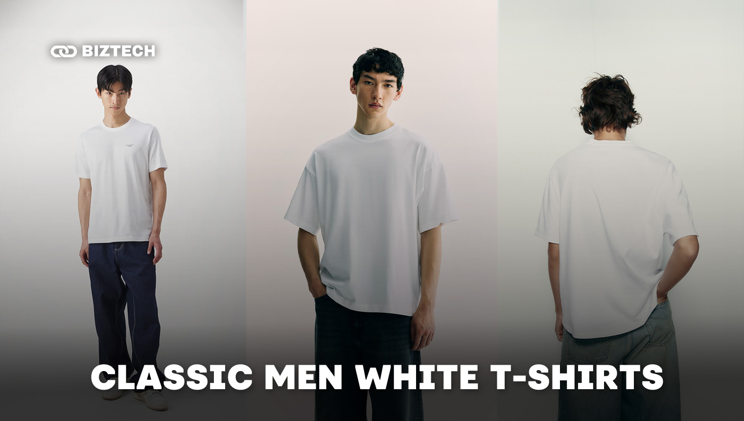 classic men white t-shirts