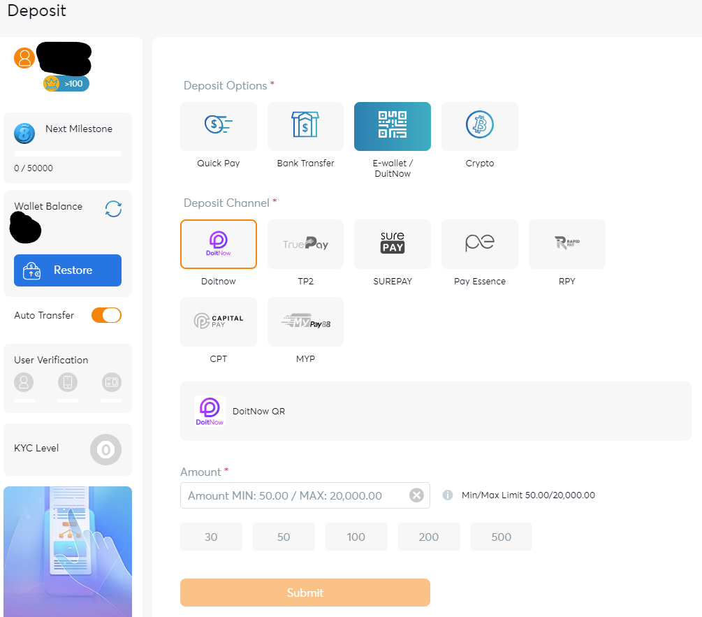 Deposit Money into a Casino Account Deposit Money into a Casino Account
