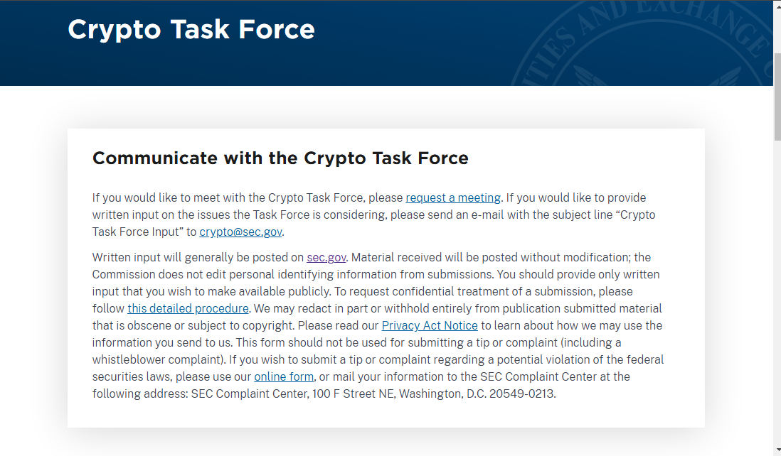Crypto Task Force