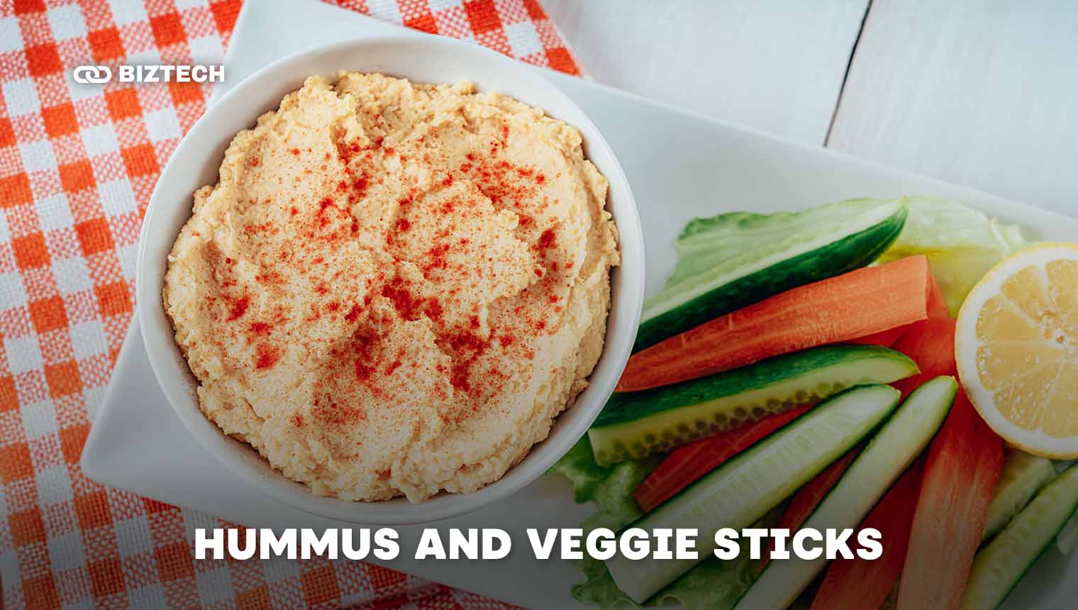 Hummus and veggie sticks