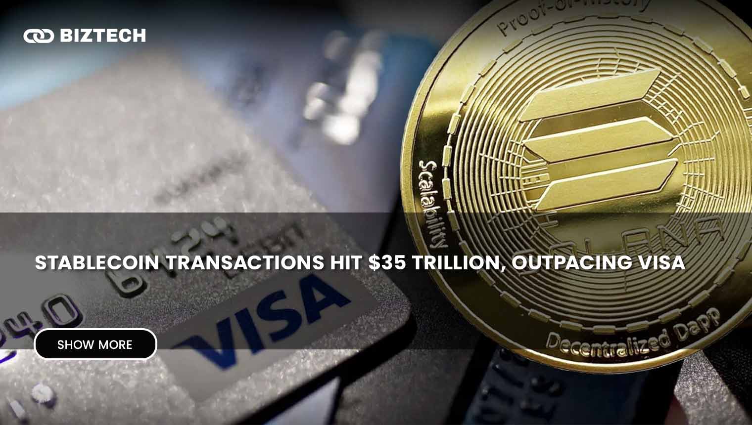 Stablecoin Transactions Hit $35 Trillion, Outpacing Visa