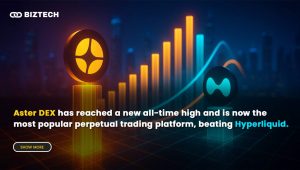 Aster DEX has reached a new all-time high and is now the most popular perpetual trading platform, beating Hyperliquid