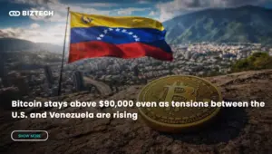 Bitcoin stays above $90,000 even as tensions between the U.S. and Venezuela are rising