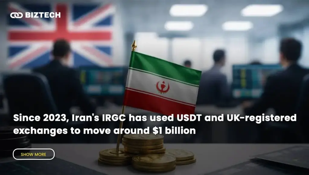 Iran's IRGC Moved $1B via USDT & UK Exchanges Since 2023