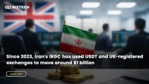 Since 2023, Iran’s IRGC has used USDT and UK-registered exchanges to move around $1 billion
