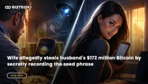 Wife allegedly steals husband's $172 million Bitcoin by secretly recording the seed phrase