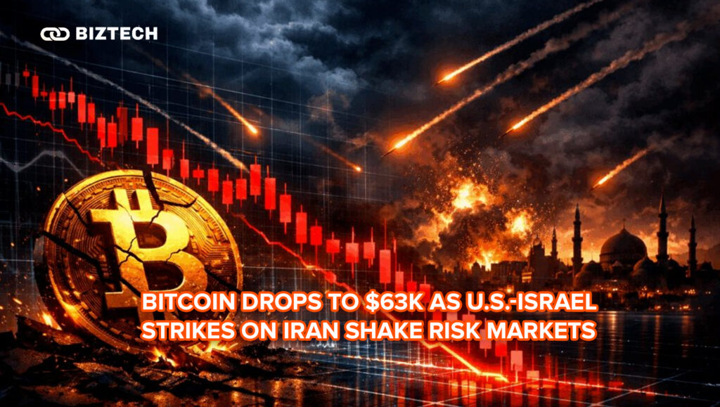 Bitcoin Drops to $63K as U.S.-Israel Strikes on Iran Shake Risk Markets