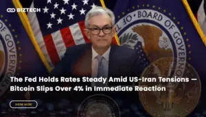 The Fed Holds Rates Steady Amid US-Iran Tensions — Bitcoin Slips Over 4% in Immediate Reaction